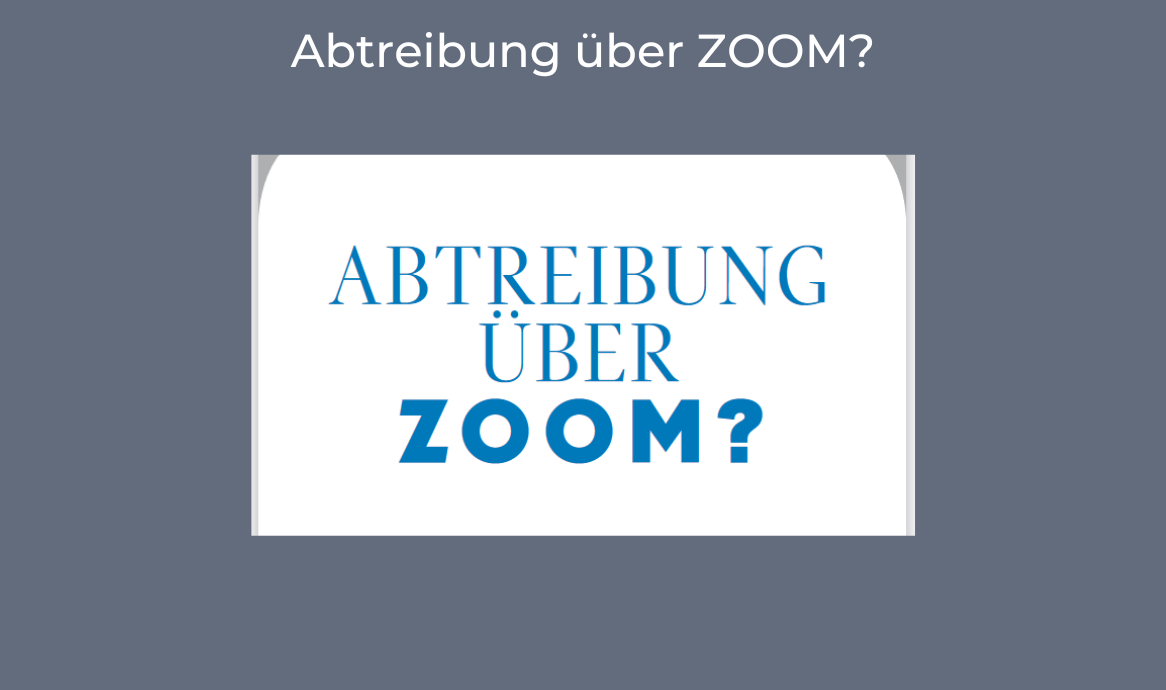 Abtreibung Telemedizin